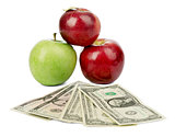 Apples with money