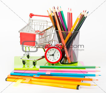 Shopping cart with copybooks
