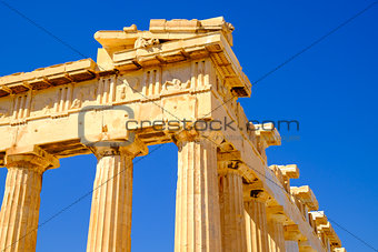 Architecture detail of Pantheon temple in Acropolis