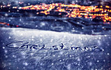 Snowy Christmas background 