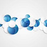 Blue grey abstract corporate design with circles