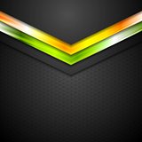 Glow neon tech arrows abstract background