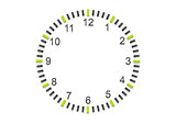 Abstract minimal clock on white wall