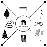 Vector icons ecology