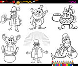 saint patrick set coloring page