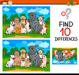 find differences task for kids
