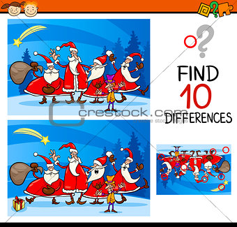christmas find differences task