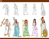 greek gods cartoon illustration