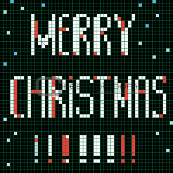 pixel merry christmas