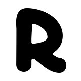 R capital silhouette