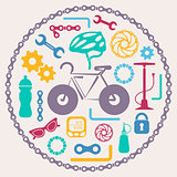 Vector bike tools icons