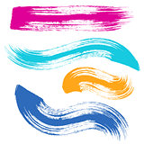 Vector colorful brush strokes