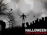 Halloween black and white background
