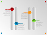 Cool color slider infographic with options