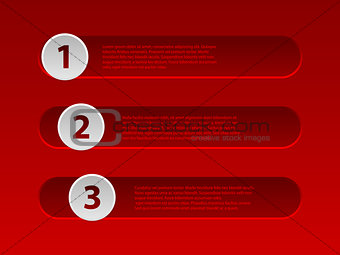 Red infographic design with options