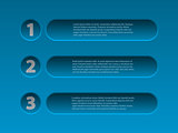 Simplistic 3d infographic design in blue