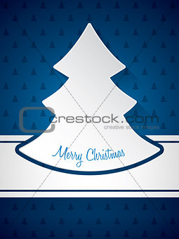 Christmas greeting with christmastree pattern background 
