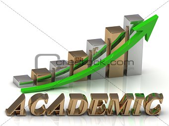 ACADEMIC - inscription of gold letters and Graphic growth 