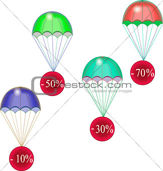Discounts fly down on parachutes