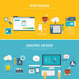 web and graphic banner flat design