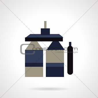 Store of chemicals flat color vector icon