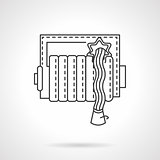 Fire hose reel thin line vector icon