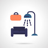 Furniture store flat color vector icon