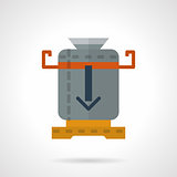 Coffee mill flat color vector icon