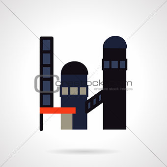 Control towers flat color vector icon