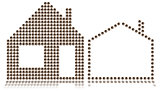 House Symbol - Screws Isolated on White
