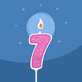 Vector Candle Seven Years
