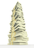 Big money stack from dollars usa. Finance concepts