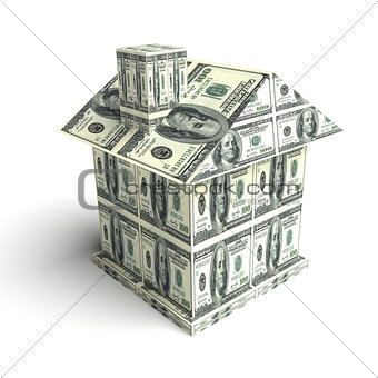 House from the money. Construction concept