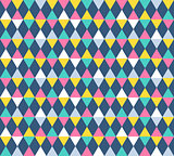 Argyle seamless pattern, four color options. Vector illustration.