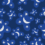 The pattern is moon and stars.