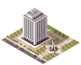 Vector isometric office building icon
