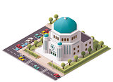 Vector isometric synagogue