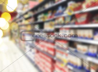 supermarket blured background