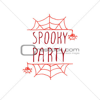 Spooky party - typographic element