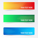 Colorful vector banners with brush strokes