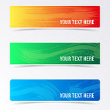 Colorful vector banners with brush strokes