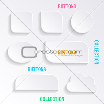 Vector buttons with shadows