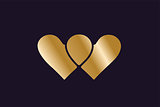 Heart icons vector logo