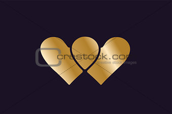 Heart icons vector logo