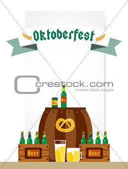 Oktoberfest celebration vector background poster