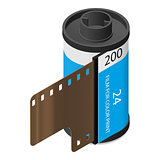 Camera film isometric icon 