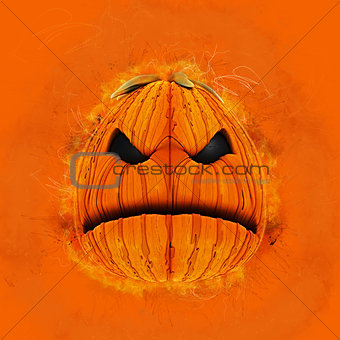 Grunge Halloween pumpkin