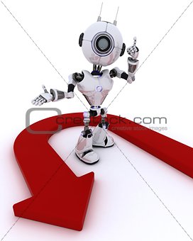 Robot wth u turn arrow