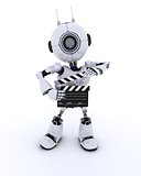 Robot with clapper board