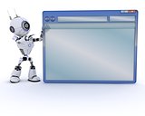 Robot with computer window